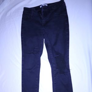 Black ripped jeans